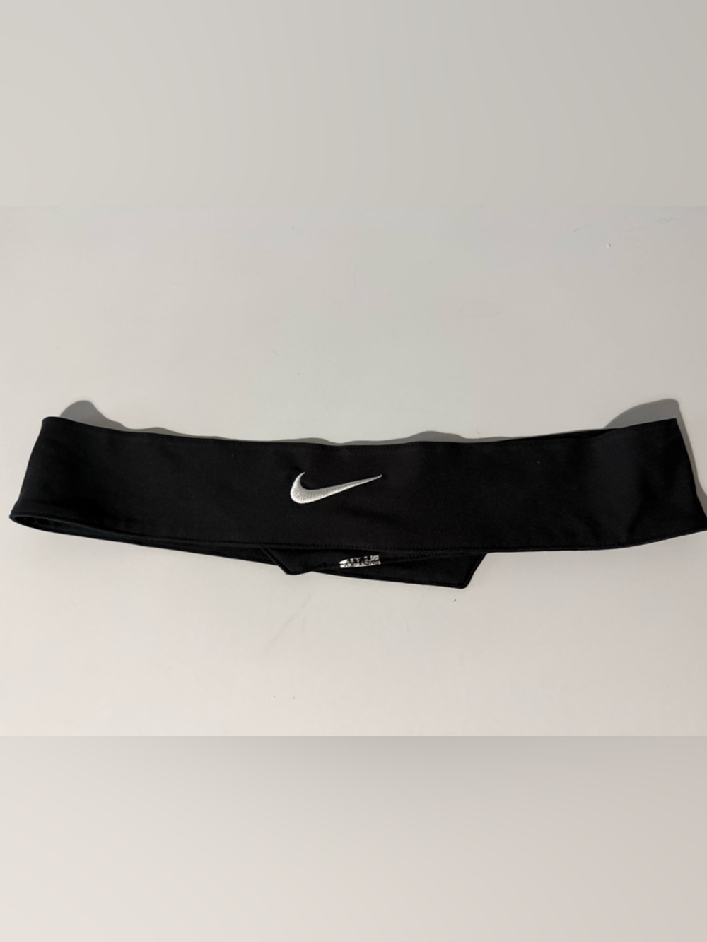 Nike Black Headband with White Swoosh